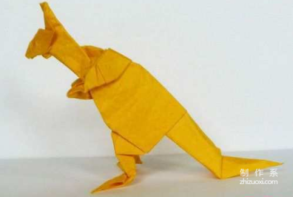 Paper craft hand-making tutorial, John Montroll animal origami kangaroo hand-made origami drawing tutorial