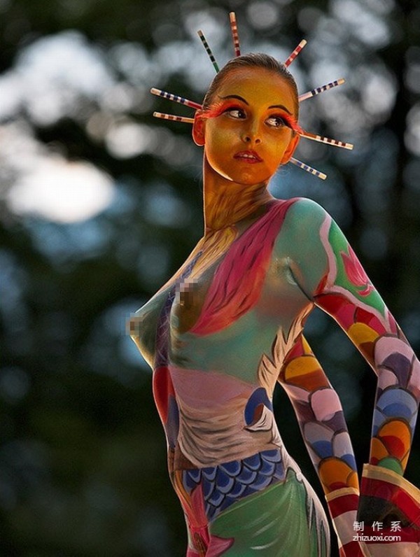 Eye-catching and creative body painting art