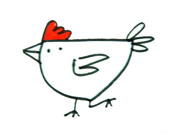 Learn to draw simple drawings, jumping chickens