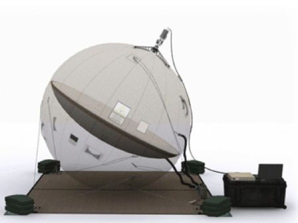 Inflatable satellite dish