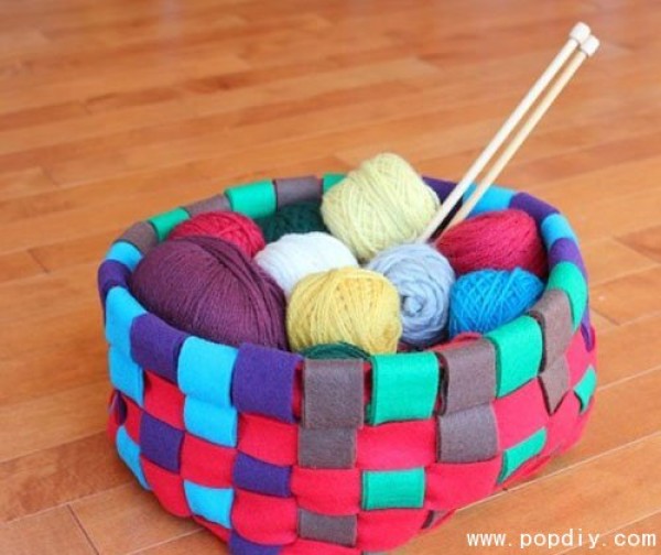 Handmade fabric DIY creative non-woven storage basket