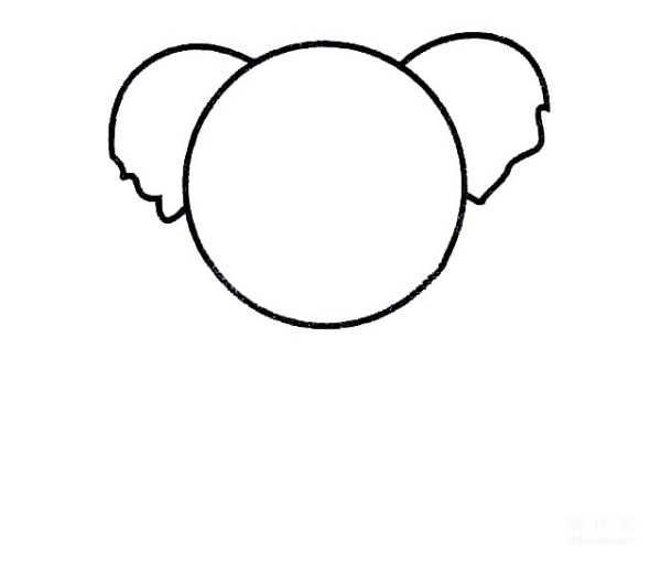 Learn to draw simple drawings, little koala