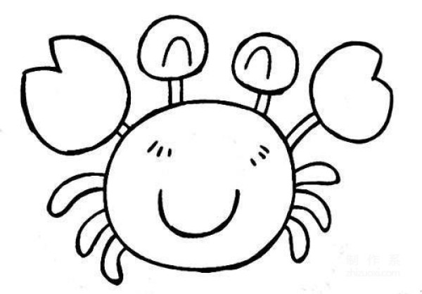 Learn to draw simple drawings, little crabs