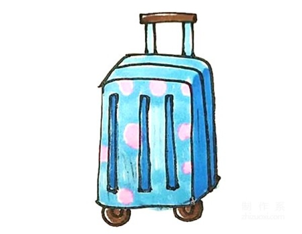 Learn to draw simple drawings, simple drawings of suitcases