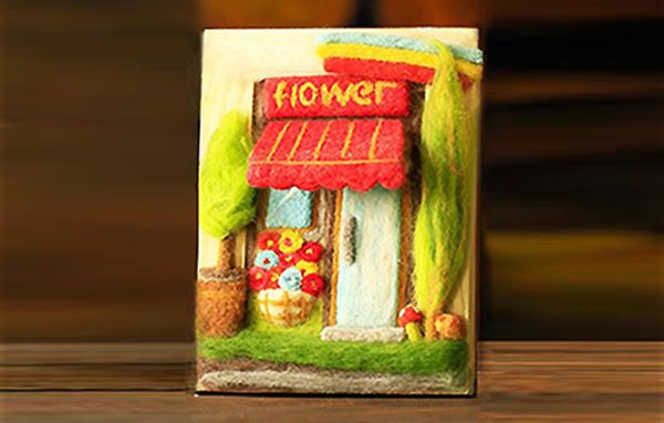 A handmade DIY wool felt creative flower shop called Flower