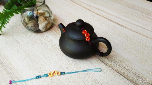 DIY creative weaving flower blooming and rich teapot rope tutorial