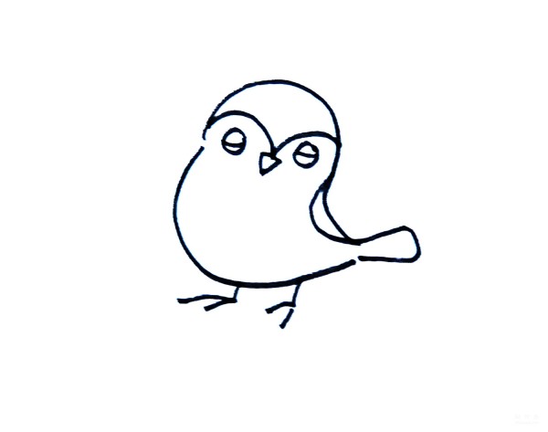 Learn to draw simple drawings, simple drawing tutorials of gray birds