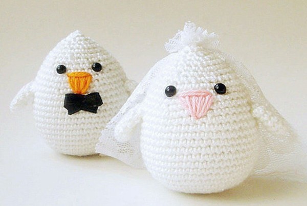 Appreciation of crochet handmade white cute little penguin products