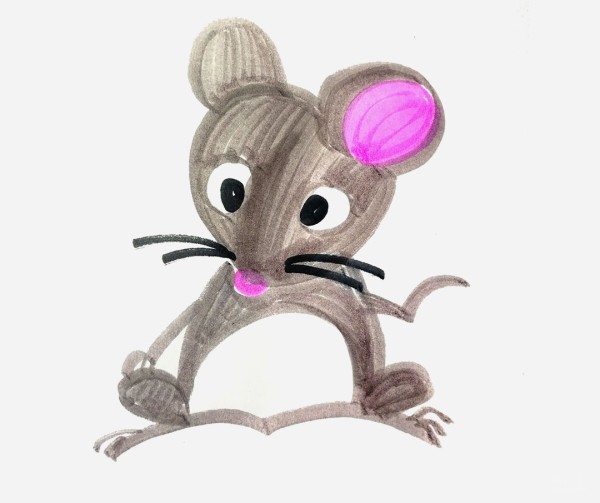 A collection of pictures of simple simple drawings for kindergarten children, simple drawing methods of colorful little mice