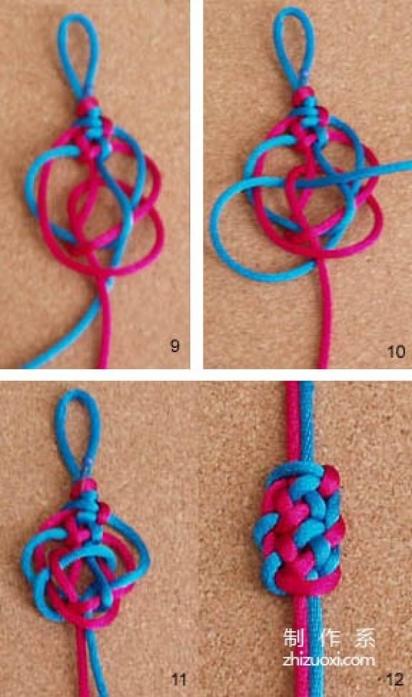 Chinese knot art: how to weave double caisson Chinese knot