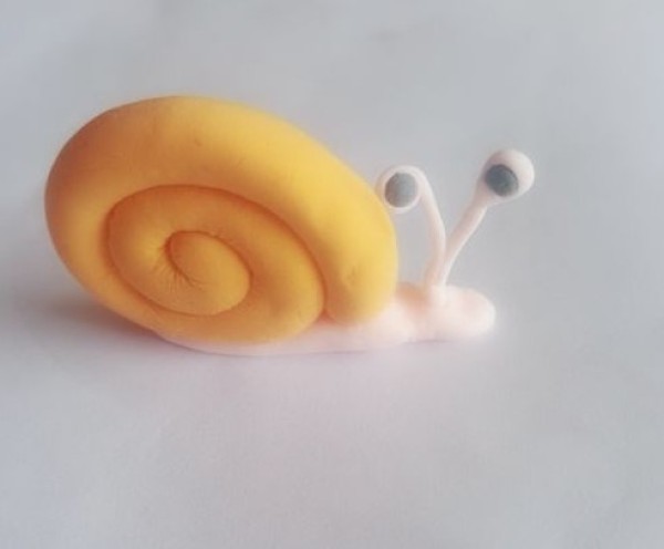 How to make cute snails from ultra-light clay, elementary school students’ handiwork