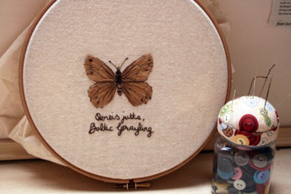 Appreciation of handmade DIY embroidery little angel with wings