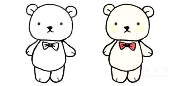 Learn to draw simple drawings, simple drawings of cartoon toy bears