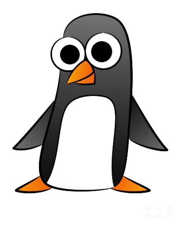 A collection of pictures of simple drawings for kindergarten children, teach you step by step how to draw colorful penguins