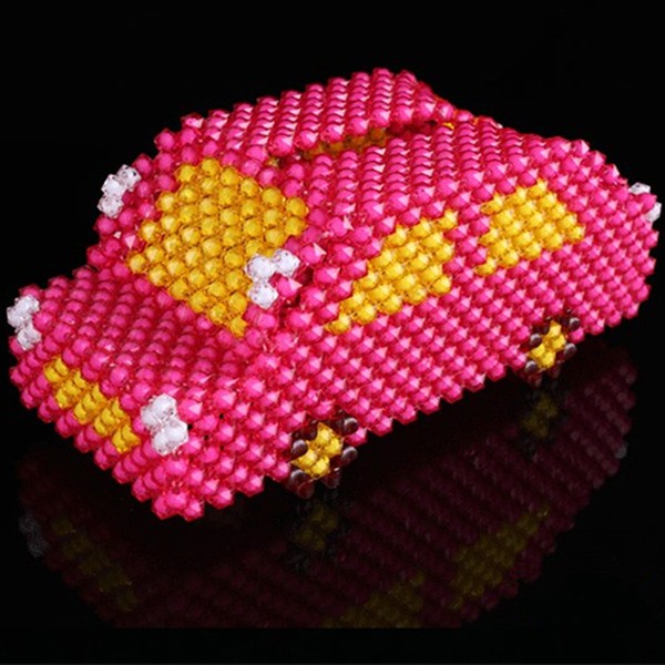 Appreciation of beaded handmade DIY beautiful car paper box products