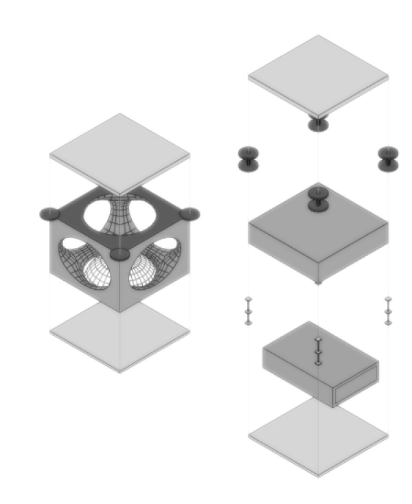 New building structure that saves space and materials