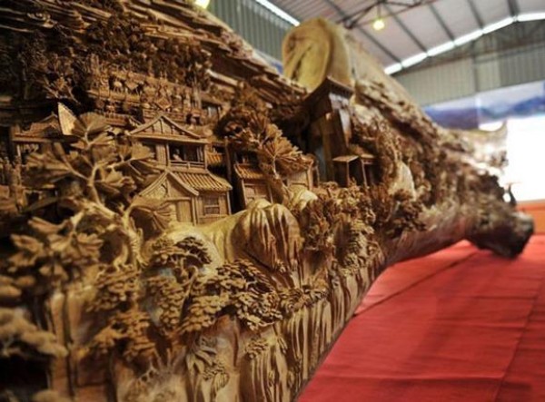 Qingming Riverside Scene Wood Sculpture—The longest wooden sculpture in the world