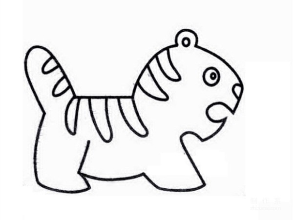 Learn to draw simple strokes, little tiger