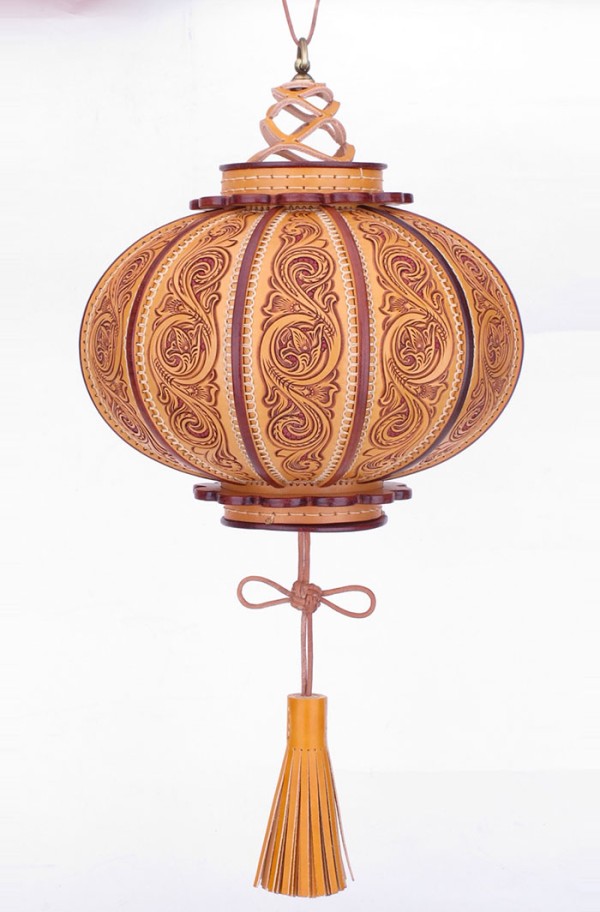 Leather carving lantern