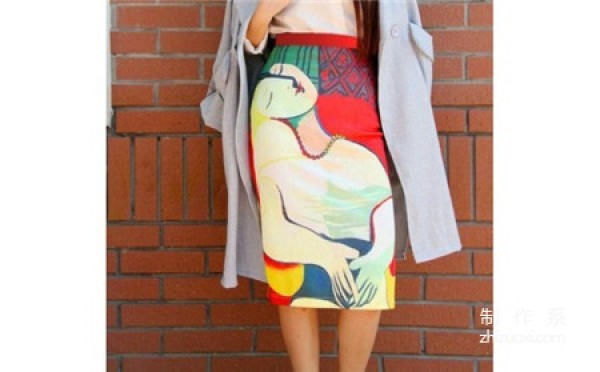 Super literary and artistic famous painting skirt