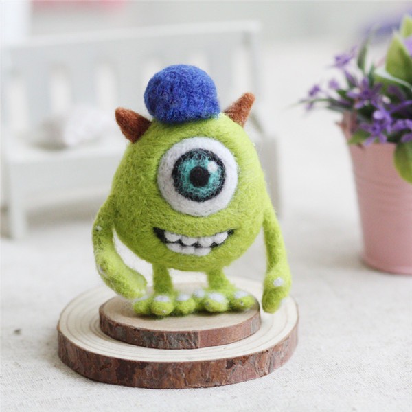 Cute DIY Monsters University boy made from wool felt