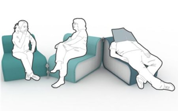 Zipper modular sofa