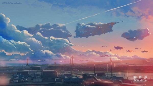 Super beautiful scene 2D illustration