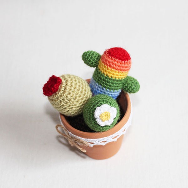 Handmade DIY Crochet The Strongest Cactus Potting Products