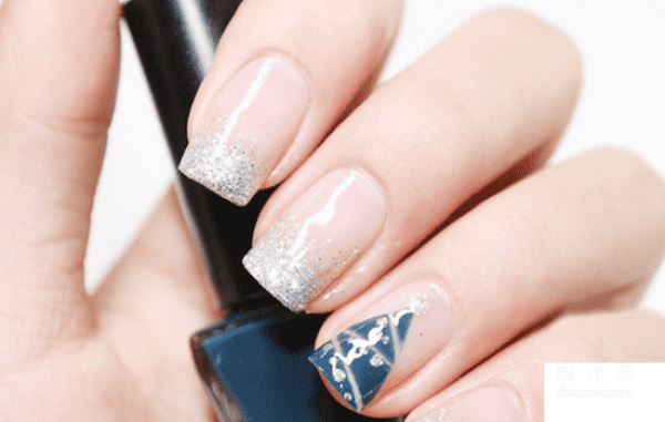 Simple tree-shaped manicure tutorial Tree-shaped manicure is more suitable for spring