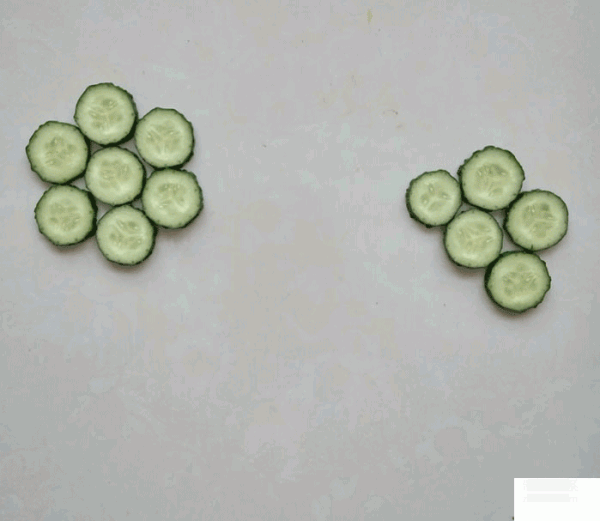 How to make a collage of cucumber flowers