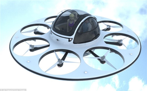 I.F.O concept manned drone looks like a flying saucer