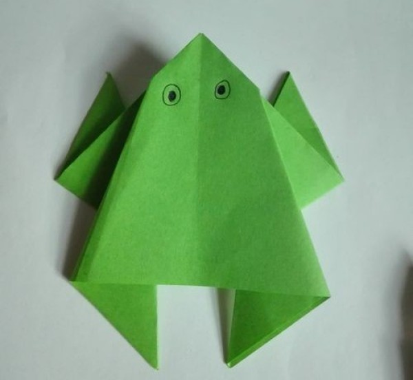 Simple Origami Frog Tutorial Illustrations Simple Handicrafts for Children