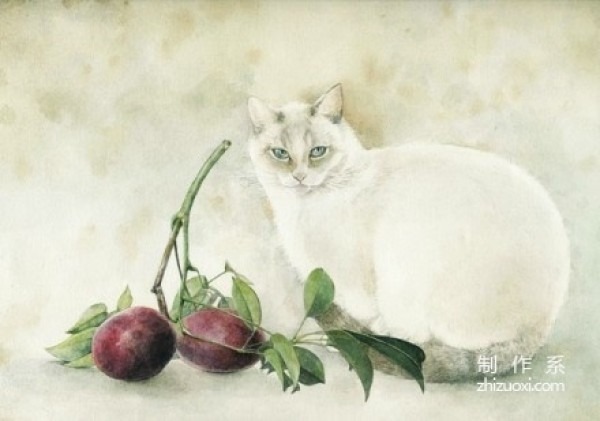 Midori Yamada: Flowers and Cats on Watercolor Paper