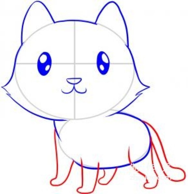 Learn to draw simple drawings, cute little tigers