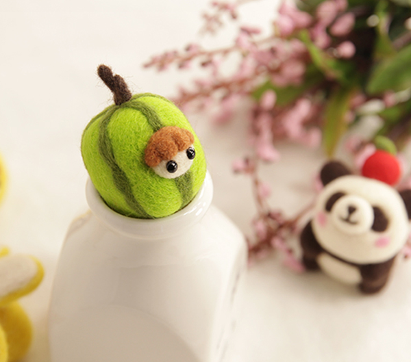 Cute fruit doll handmade DIY wool felt pendant pictures