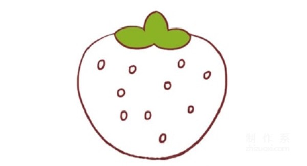 Learn to draw simple drawings, strawberry color simple drawings