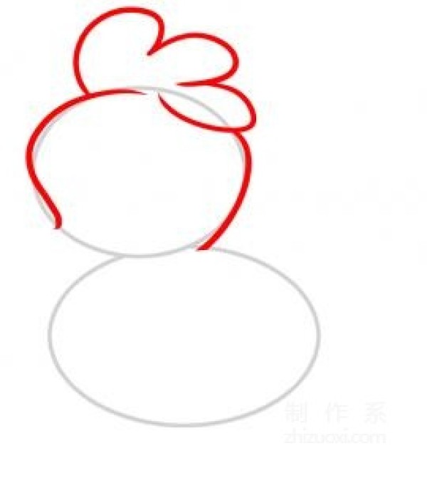 Learn to draw simple drawings, rooster for toddlers