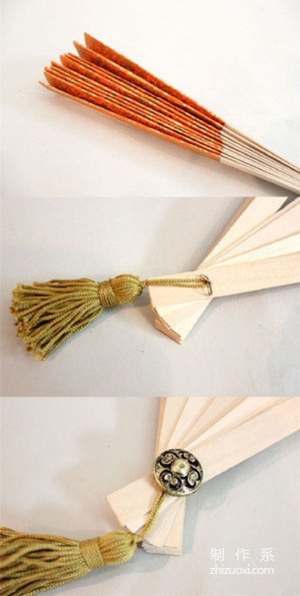 How to make a handmade paper fan, traditional wooden handle paper fan handmade tutorial