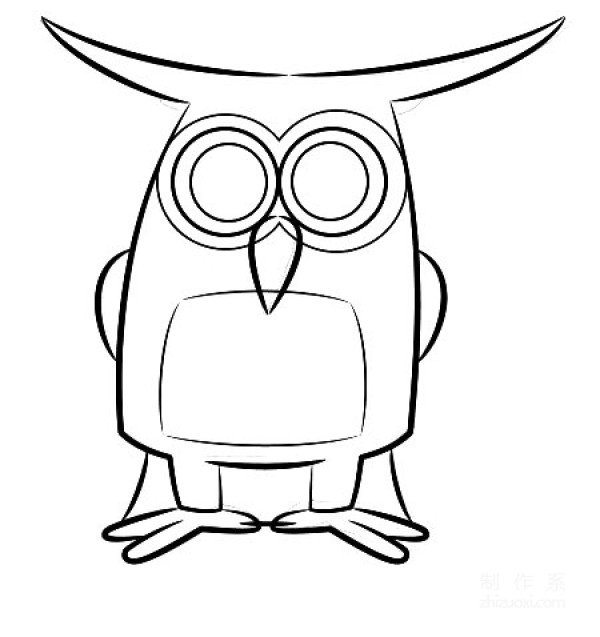 A collection of pictures of kindergarten childrens simple drawings, teach you step by step how to draw a colorful owl