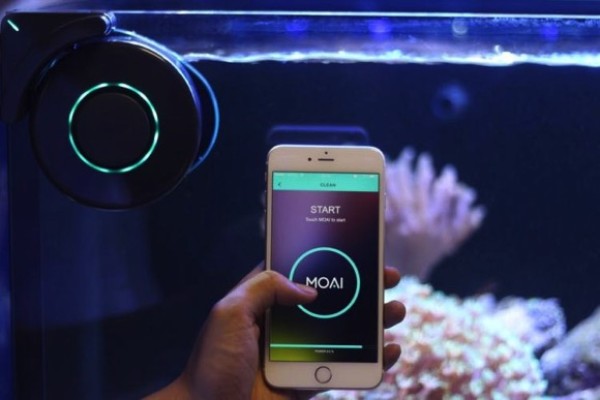 Remote-controlled automatic fish tank cleaning robot