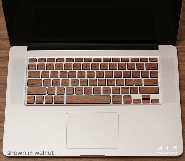 Practical and beautiful wooden keyboard sticker