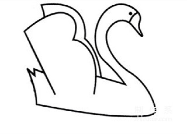 Learn to draw simple drawings, swans