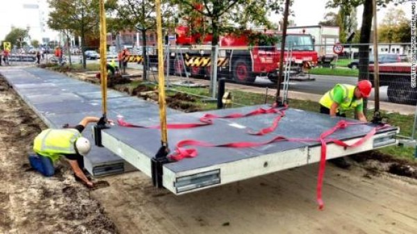 The worlds first solar road in the Netherlands