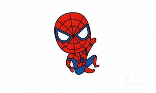 Learn to draw simple drawings, Q version of Spider-Man simple drawings