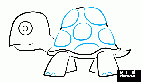 A collection of step-by-step pictures of simple drawings for kindergarten children, simple drawings of cute little animals, simple drawing methods of colorful little turtles