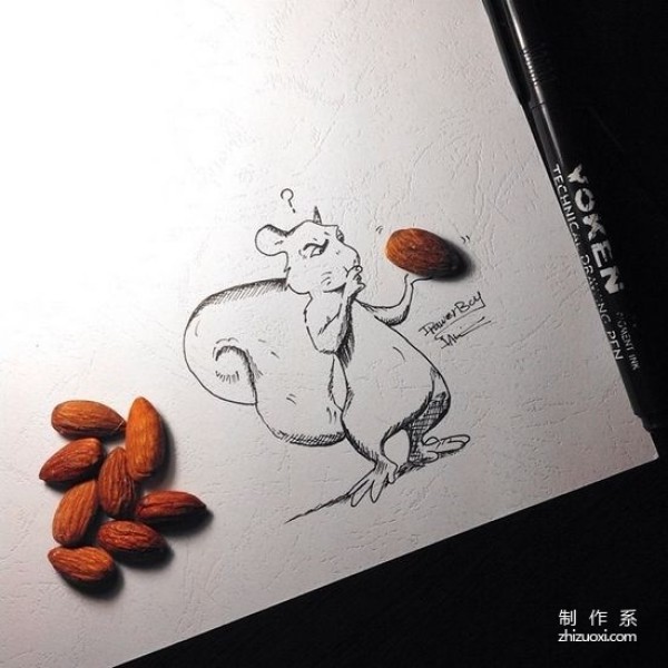 Healing illustrations: creative paintings mixed with snacks