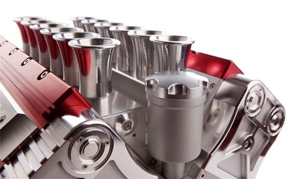 Super aggressive V12 engine coffee machine