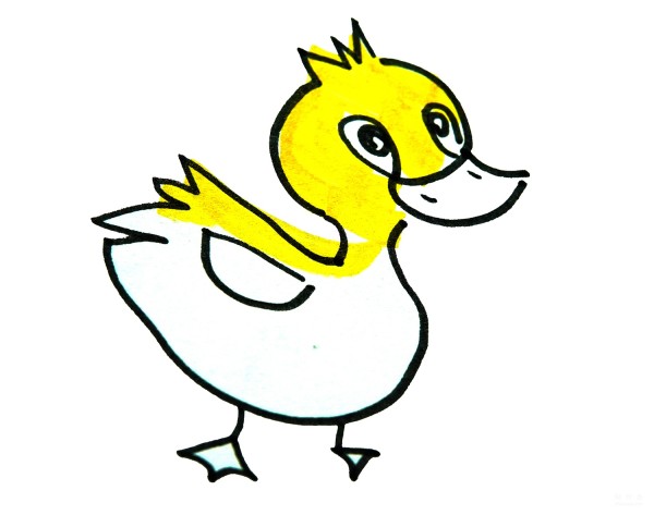 Learn to draw simple drawings, cute little ducks