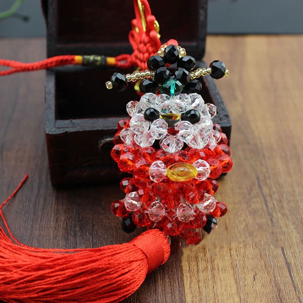 Product Appreciation of Beaded Chinese Knot Handmade DIY Transformation into God of Wealth Ornaments