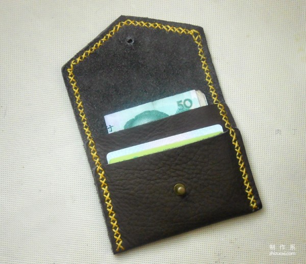 How to make a handmade leather retro small wallet